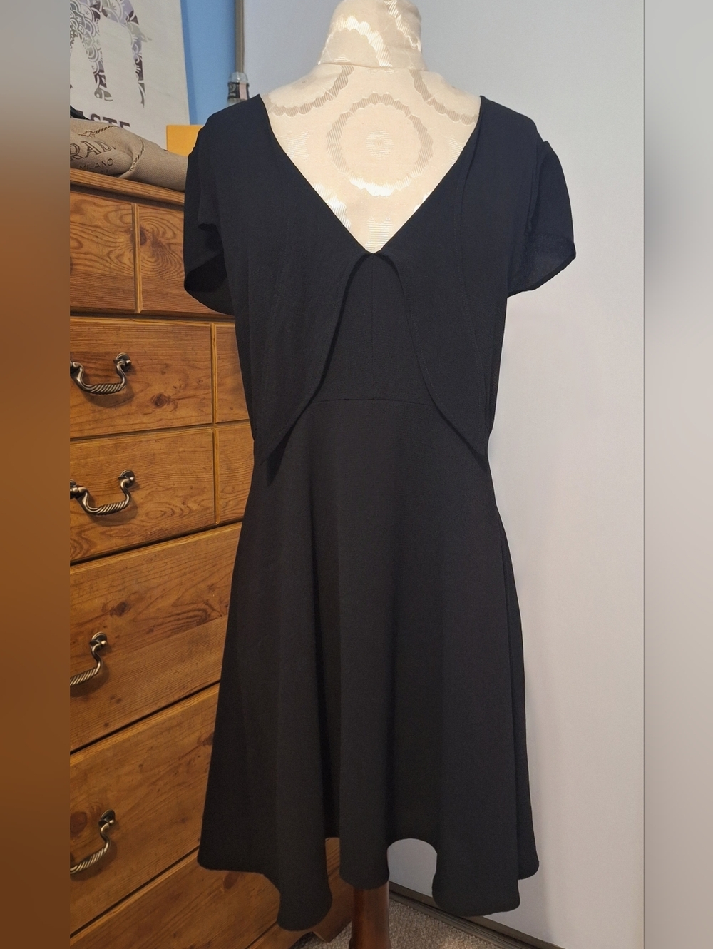 le chateau Black Fit & Flare Mini Dress